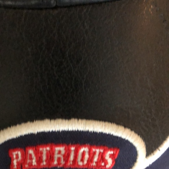 NFL New England Patriots black genuine leather baseball cap GoPatriots !🏈🏈🏈 - Picture 8 of 13